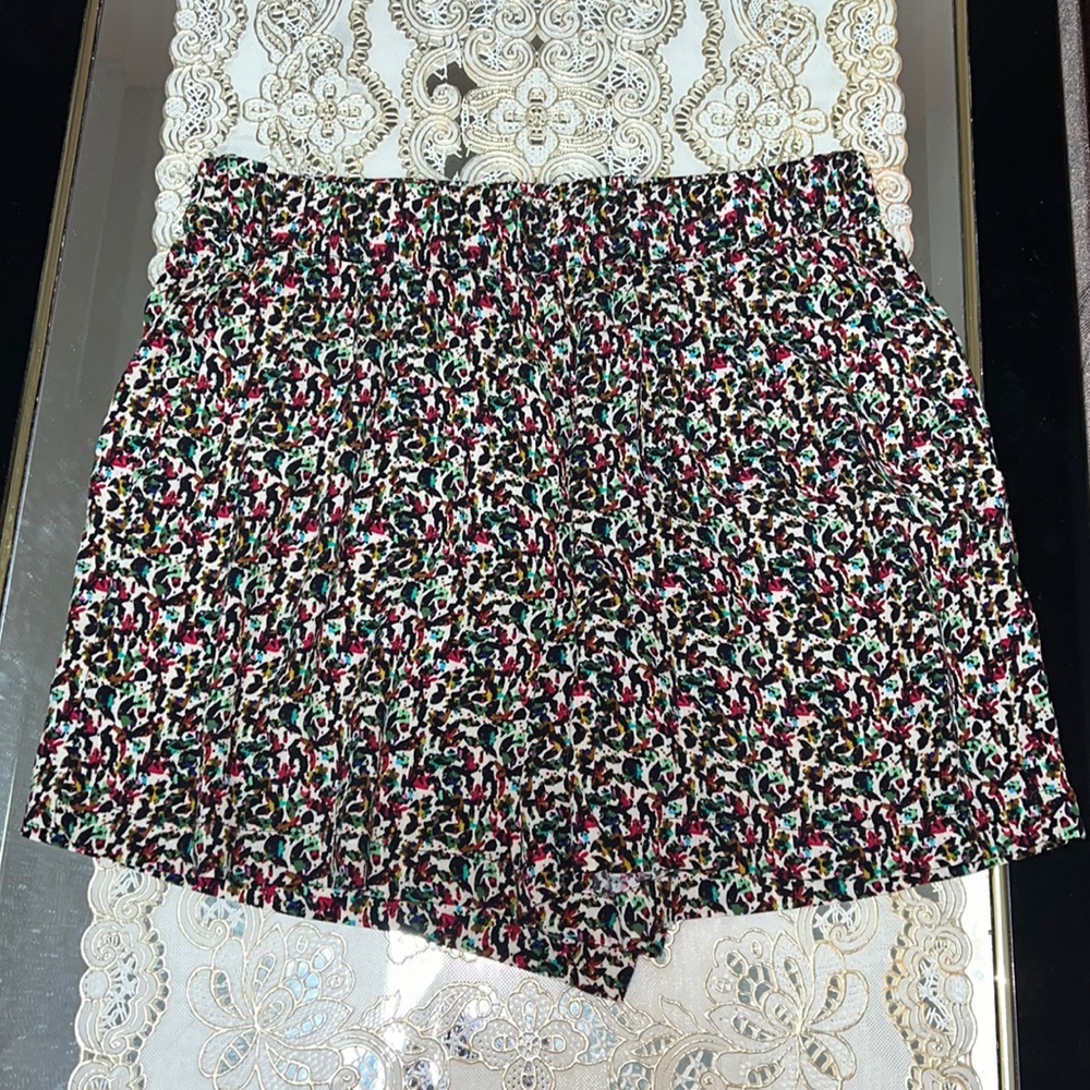 Joe Fresh cream shorts with multicolour abstract print